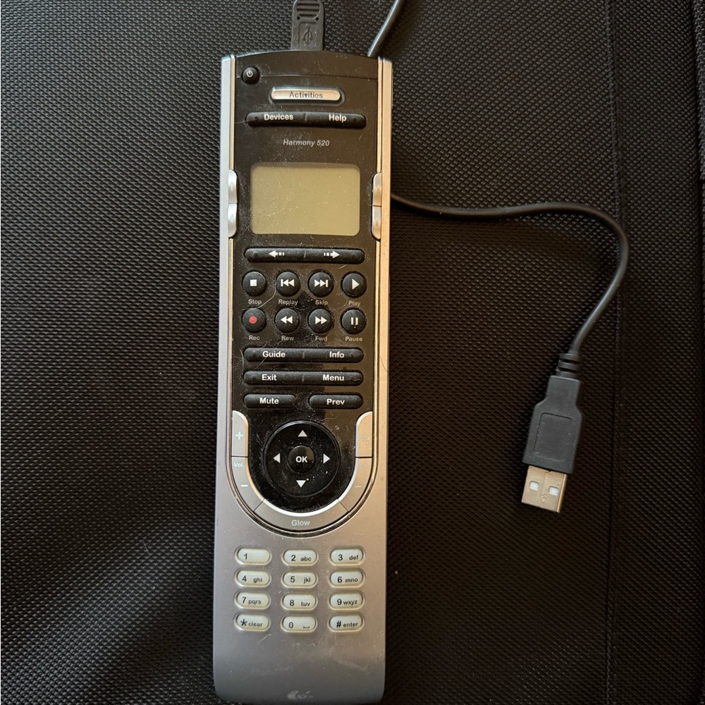Logitech Harmony 550 Remote in Black and Silver